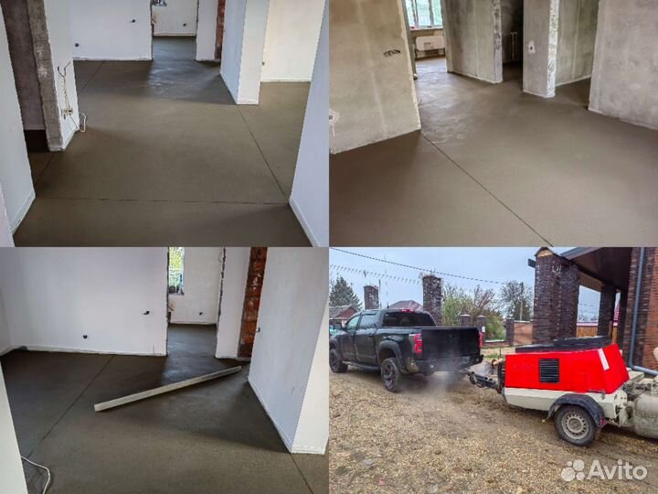 Механизированная стяжка пола за один день