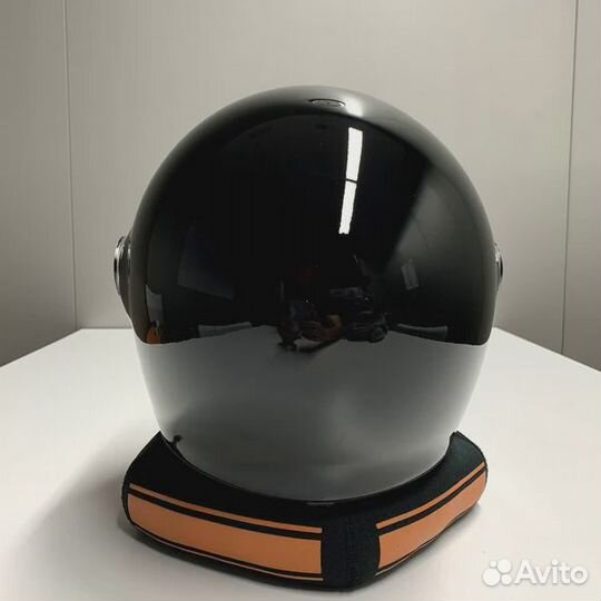 Мотошлем интеграл ретро shoei glamster чёрный