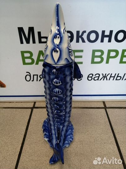 Штоф Осетр Гжель