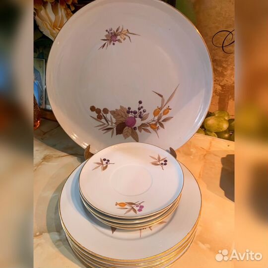 Чайный сервиз ГДР,30предметов, винтаж