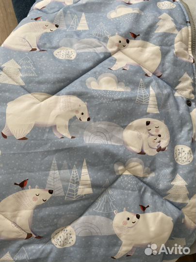 Зимний конверт в прогулочную коляску