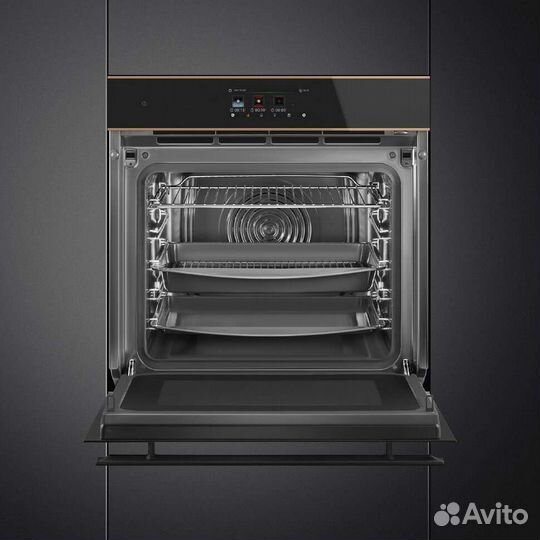 Духовой шкаф с функцией пара и свч Smeg SO6606apnr