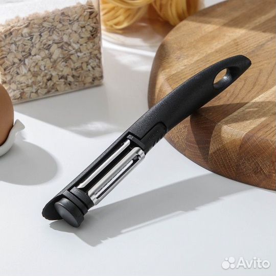 Овощечистка вертикальная Доляна «Креветка», 3 лезв