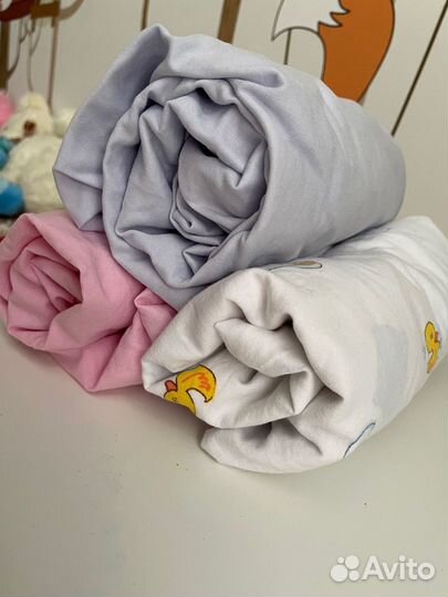 Простынь на резинке 120 60