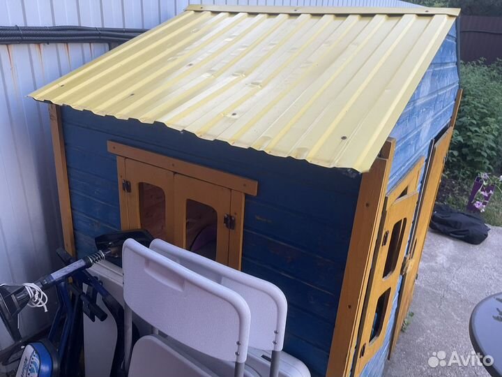 Детский игровой домик уличный деревянный