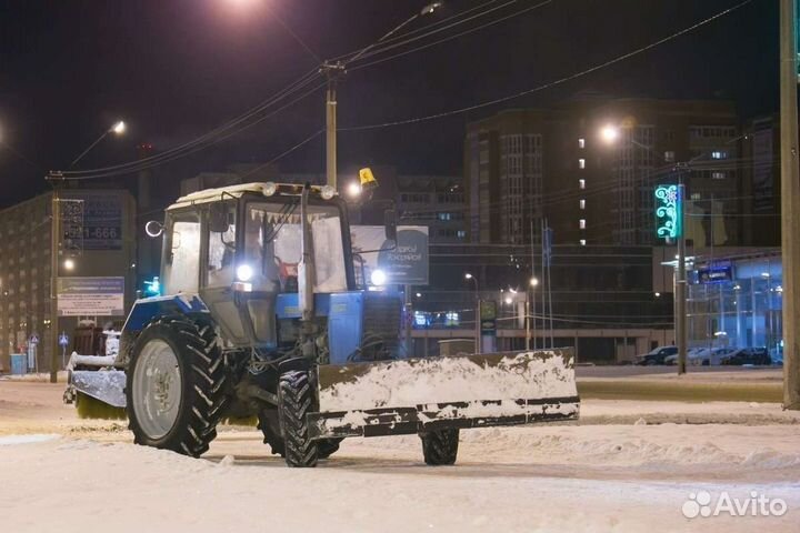 Уборка снега трактором мтз экскаватор погрузчик