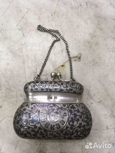 Серебряный кошелек 84 проба, до 1917года, женский