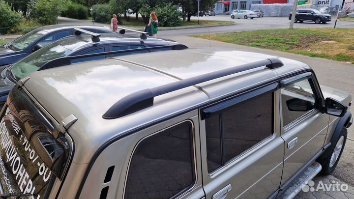 Рейлинги на крышу Нива 2131 длинная, черные