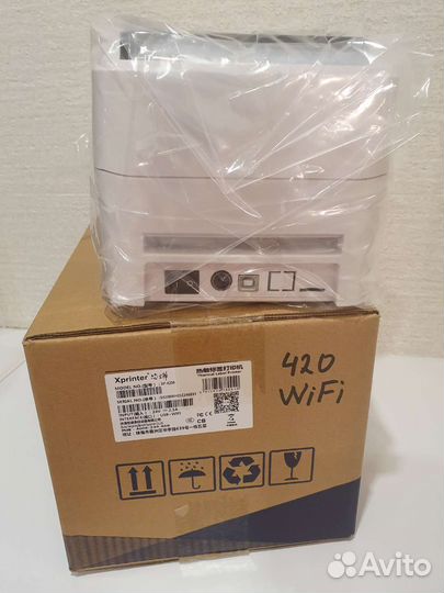 Принтер этикеток Xprinter XP-420B белый USB + WiFi