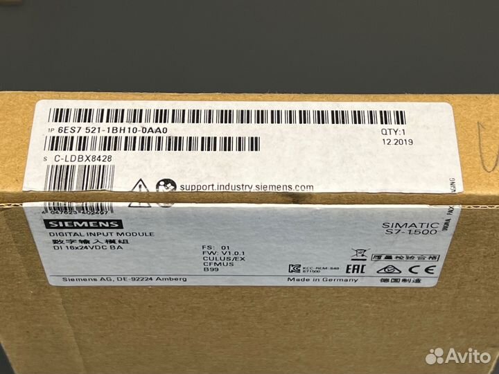 Siemens 6ES7521-1BH10-0AA0 новый, откр. упак. 1 шт