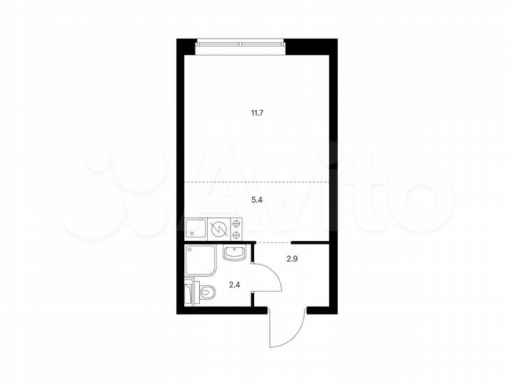 Квартира-студия, 22,4 м², 16/32 эт.