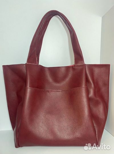 Сумка шоппер натуральная кожа