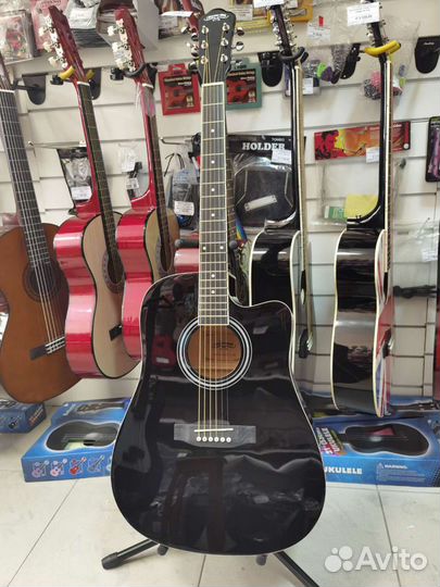 Гитара акустическая caravan music HS-4111BK в нал