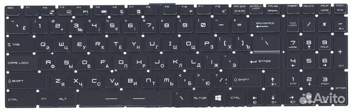 Клавиатура MSI GL63 8SDK-484RU с белой подсветкой