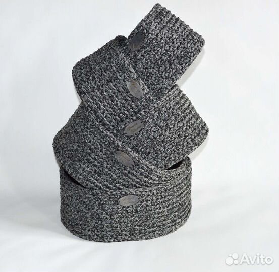 Вязаные корзинки для интерьера, набор корзинок