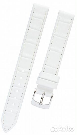 Белый кожаный ремешок Tissot T600027943, 14/14 мм