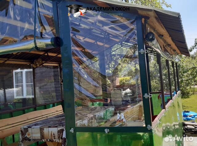 Гибкие окна для беседки