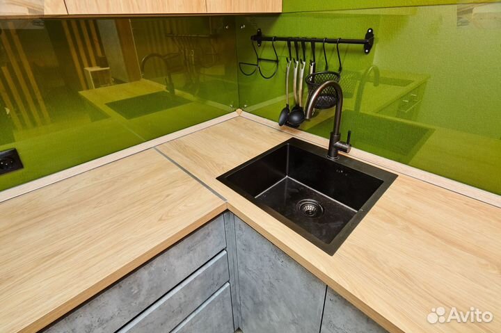 Кухня по дизайну Лофт по размеру