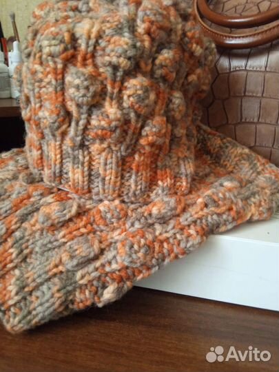 Комплект шапка и снуд женский