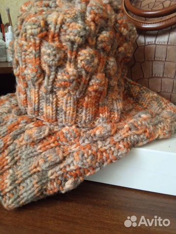 Комплект шапка и снуд женский