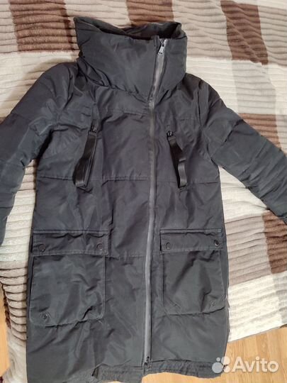 Пуховик зимний длинный женский