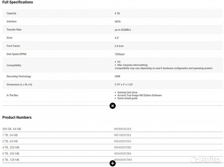 WD Black (WD4005fzbx) 4Tb