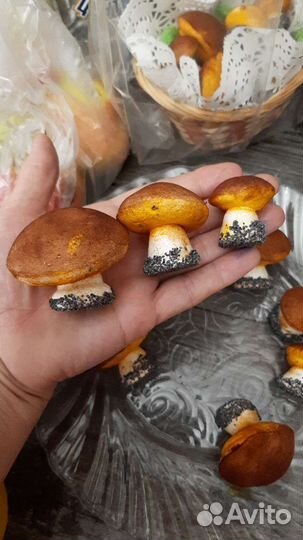 Зефир, грибы из зефира