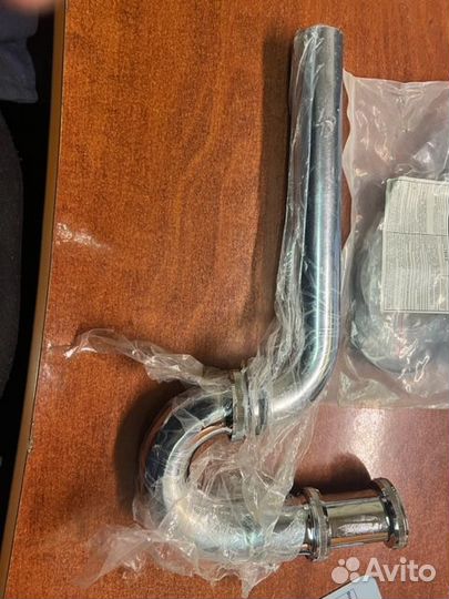 Сифон хромированный без выпуска Ду32