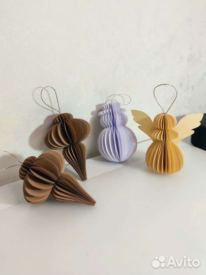 Бумажные елочные игрушки