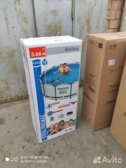 Бассейн каркасный Bestway 366 на 122, фильтр, лест