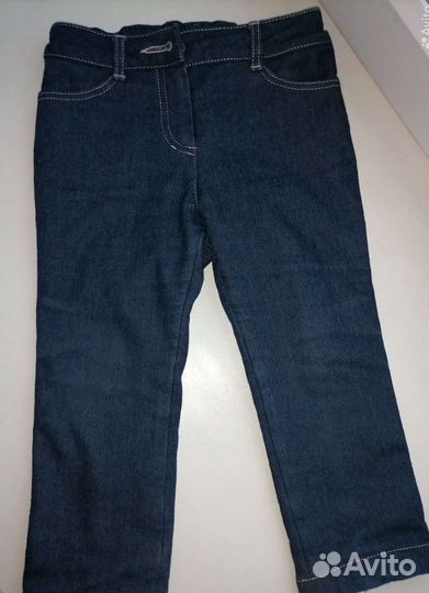 Джинсы утепленные для девочки 86-92 на флисе