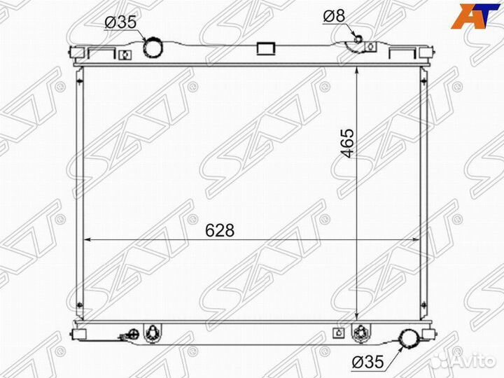 Радиатор охлаждения Киа Соренто 2.5D/2.4G 02-06