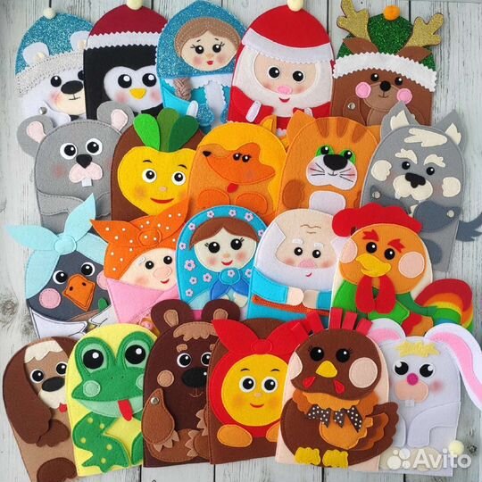 Игрушки-ладошки из фетра. Кукольный театр