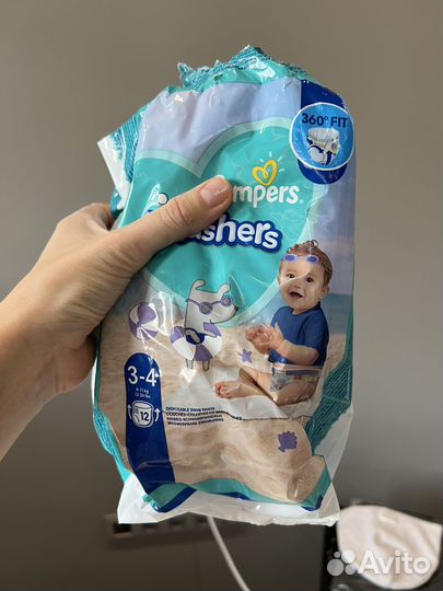 Pampers splash 3-4 подгузники-трусики для бассейна