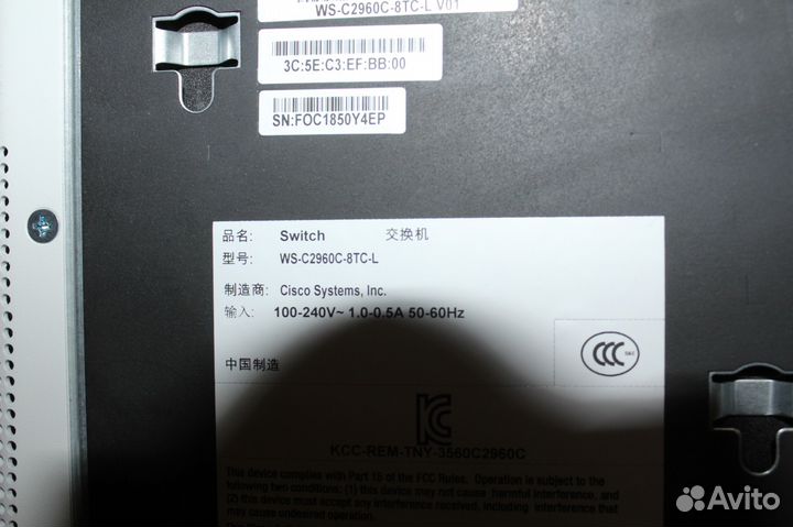 Cisco WS-C2960C-8TC-L