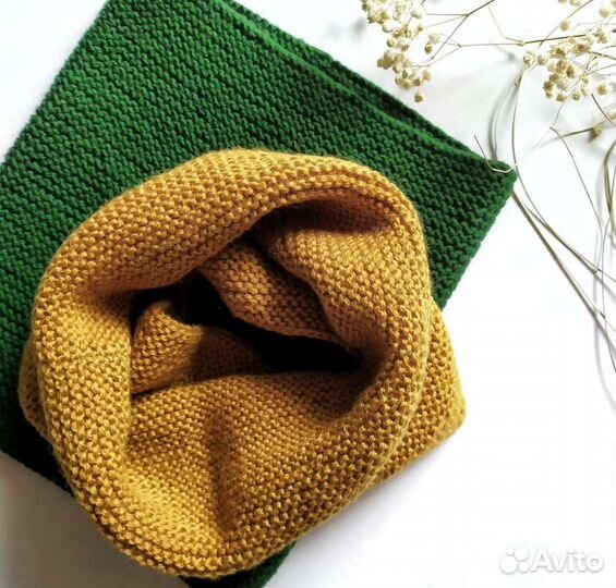 Шарф-снуд женский вязанный