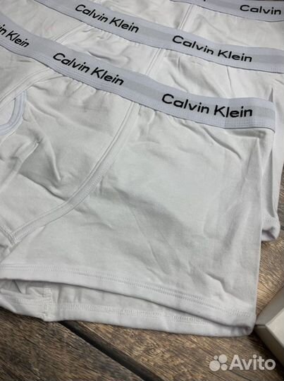 Трусы мужские белые calvin klein