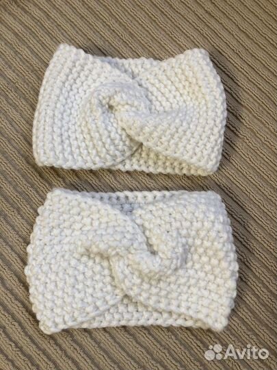 Повязка на голову вязаная