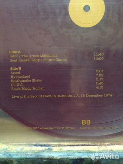 Lp Fleetwood Mac/Live AT Record Plant.2012,RU