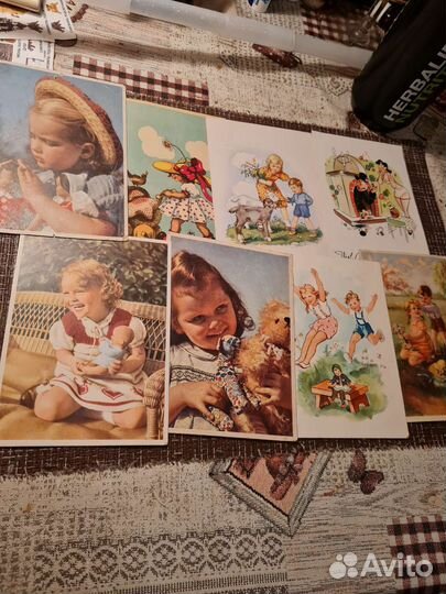 Старинные открытки детские, юмористические