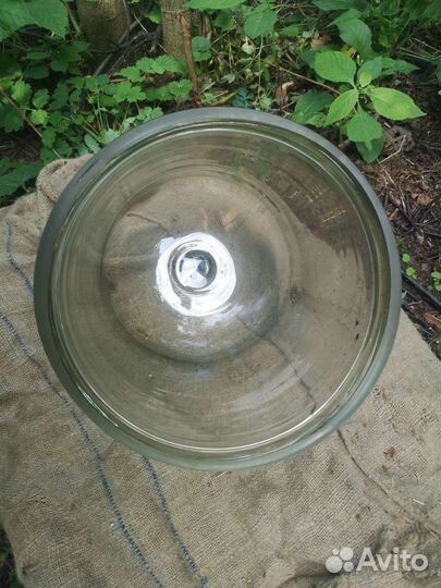 Бутыль стеклянная в оплетке для вина СССР