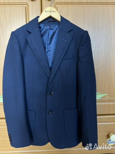Пиджак на мальчика 146 синий