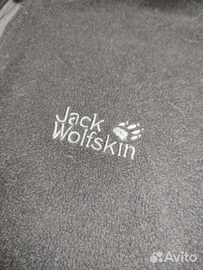 Чёрная флисовая кофта Jack Wolfskin L