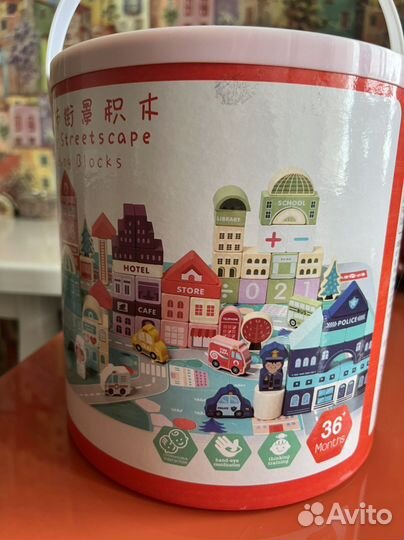 Деревянный конструктор кубики сортер