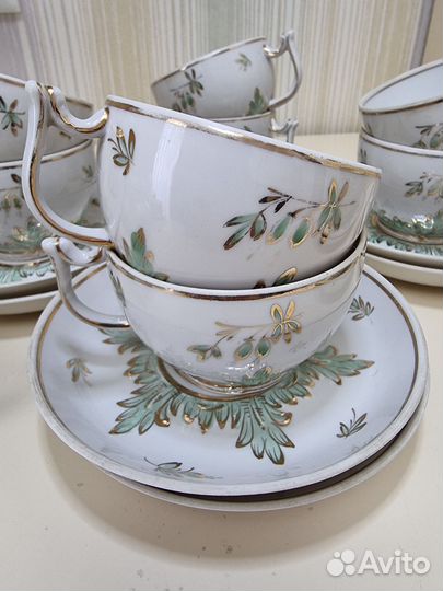 Сервиз фарфоровый Вербилки Зеленый барбарис