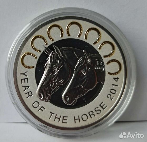 Серебряная монета Год лошади 2014 Ниуэ