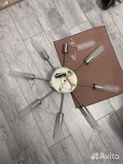 Люстра немецкая со стеклянными плафонами