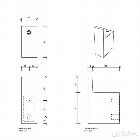 Decor Walther contract Крючок, черный матовый