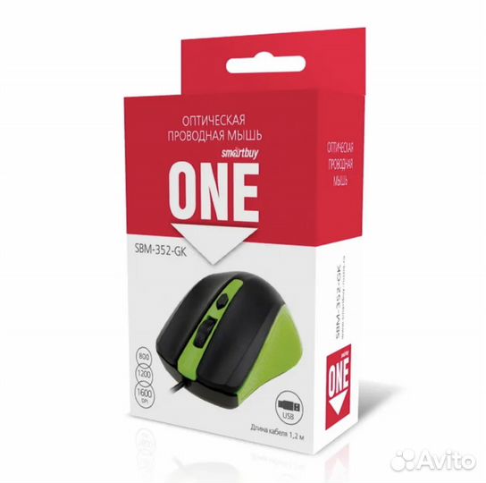 Мышь компьютерная проводная SmartBuy ONE SBM-352-K