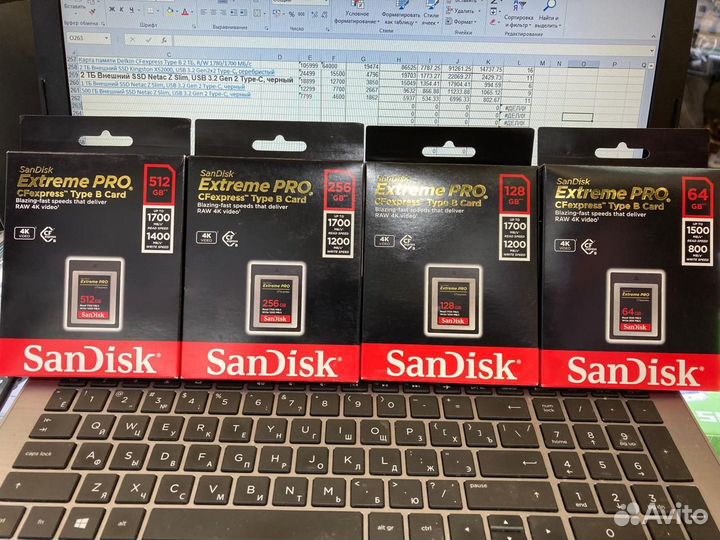 SanDisk Extreme PRO CFexpress Card Type B 64-512гб